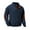 Navy, variant on TFEOQRY Hoodless Sweatshirts for Men Casual Solid Color Corduroy Pullover Long Sleeve Stand Up Collar Hoodless Sweatshirt Tops Black