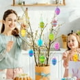 thumbnail image 5 of 24pcs Painted Easter Eggs - Hangable Simulated Plastic Eggs for Home & Party Decor, Colorful Easter Egg Ornaments for Tree Hanging & Tabletop Displays, Festive Easter Decor Supplies, 2*2in, Colouful, 5 of 5