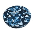 thumbnail image 2 of Round Bar Stool Seat Covers, Ice Blue Heart Elastic Round Chair Cover Stool Seat Slipcover Bar Stool Cushions Round Pad for 12-14 inch, 2 of 7