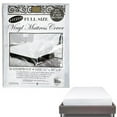thumbnail image 2 of Full Size Bed Mattress Cover Plastic White Waterproof Bug Protector Mites Dust, 2 of 5