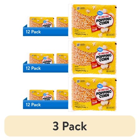(3 pack) Great Value Yellow Popping Corn, 32 oz