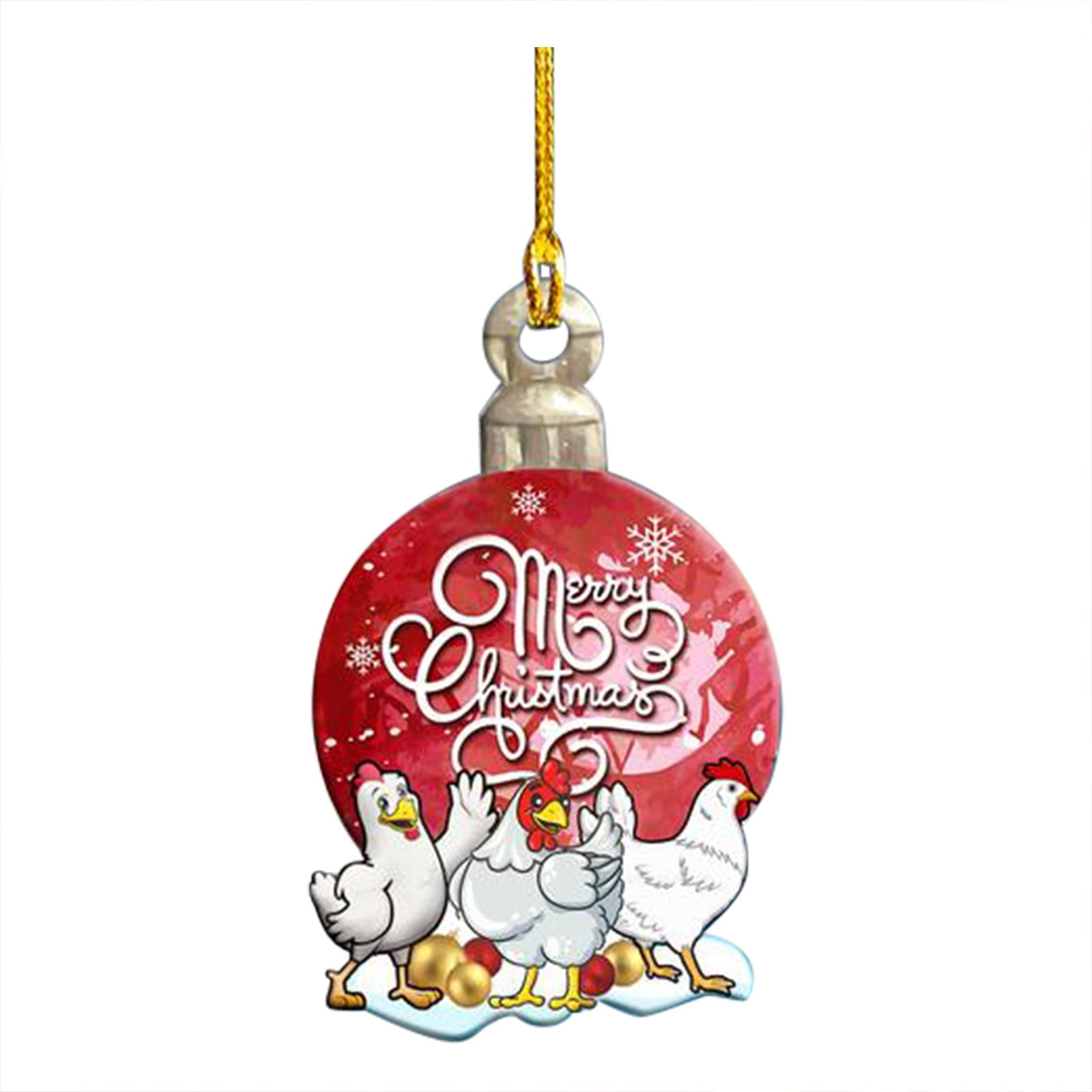 Heiheiup Outdoor Ornaments Acrylic Chicken Decorations Christmas
