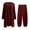 Red, variant on MEICHEN Pajamas for Women Set Women's Fall and Winter Pullover Long Sleeve Set Soft Double Fleece with Embossed Design and Cozy Loungewear for Cold Nights Womens Sleepwear