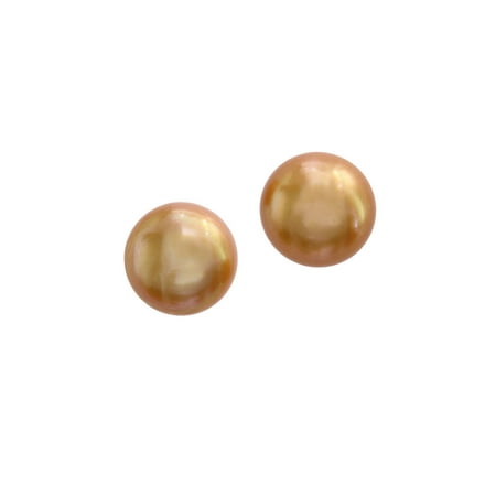 14K Yellow Gold Button Earrings