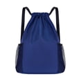 thumbnail image 2 of Mochila con cordón para niños y adultos, bolsa con cordón para nadar, bailar al aire libre Azul, 2 of 8