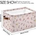 thumbnail image 4 of Storage Basket Meadow Flowers Foldable Canvas Laundry Baskets Bin Waterproof Inner Layer with Sturdy Handles for Toy Nursery Blanket Clothes 1 Pack, 4 of 7