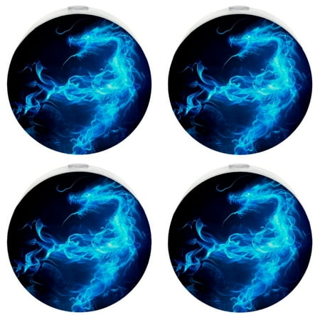 

Night Light Plug into Wall for Kids & Adults，Blue Abstract Dragon Sensor Small Dusk to Dawn Night Light for Room Bedroom Bathroom Hallway Kitchen