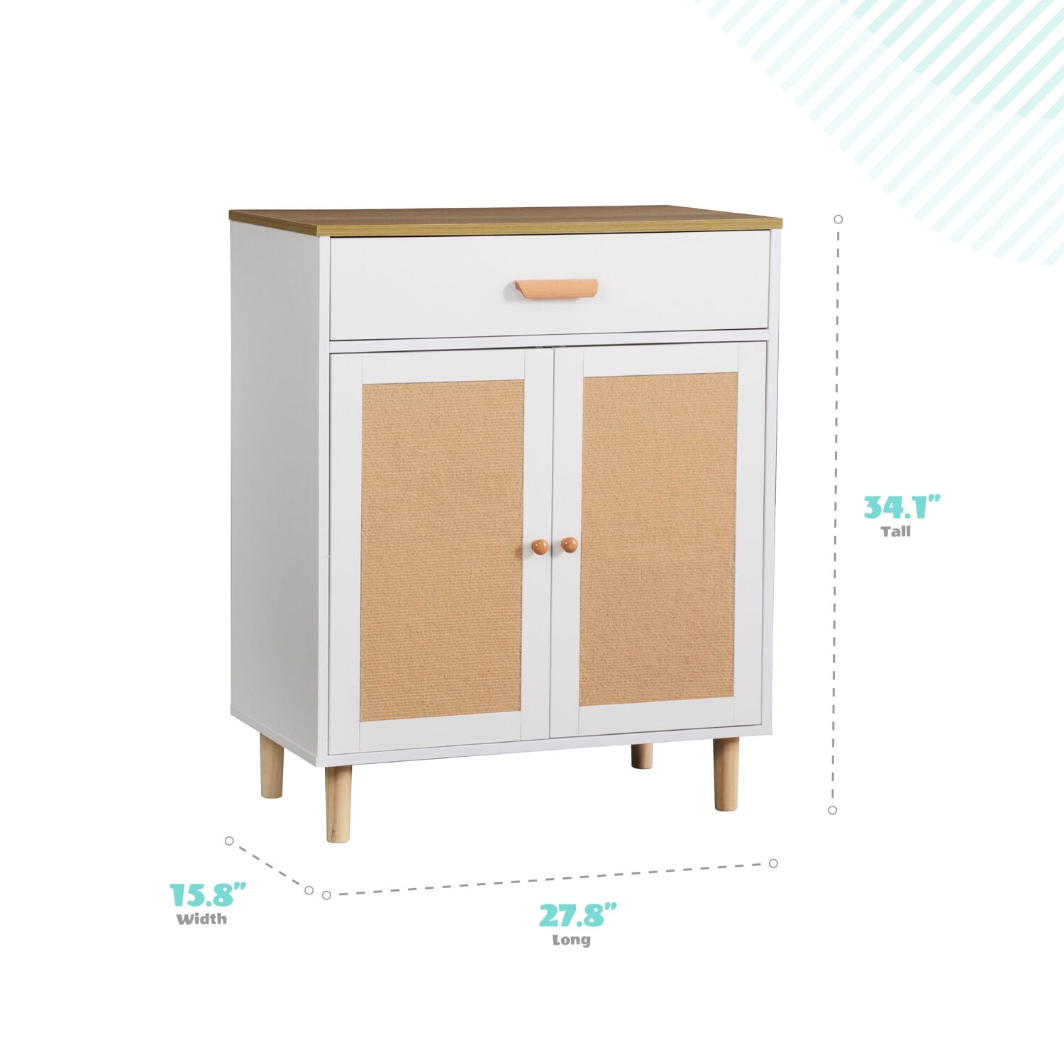 Critter Sitters Litter Box Enclosure Side Table in White