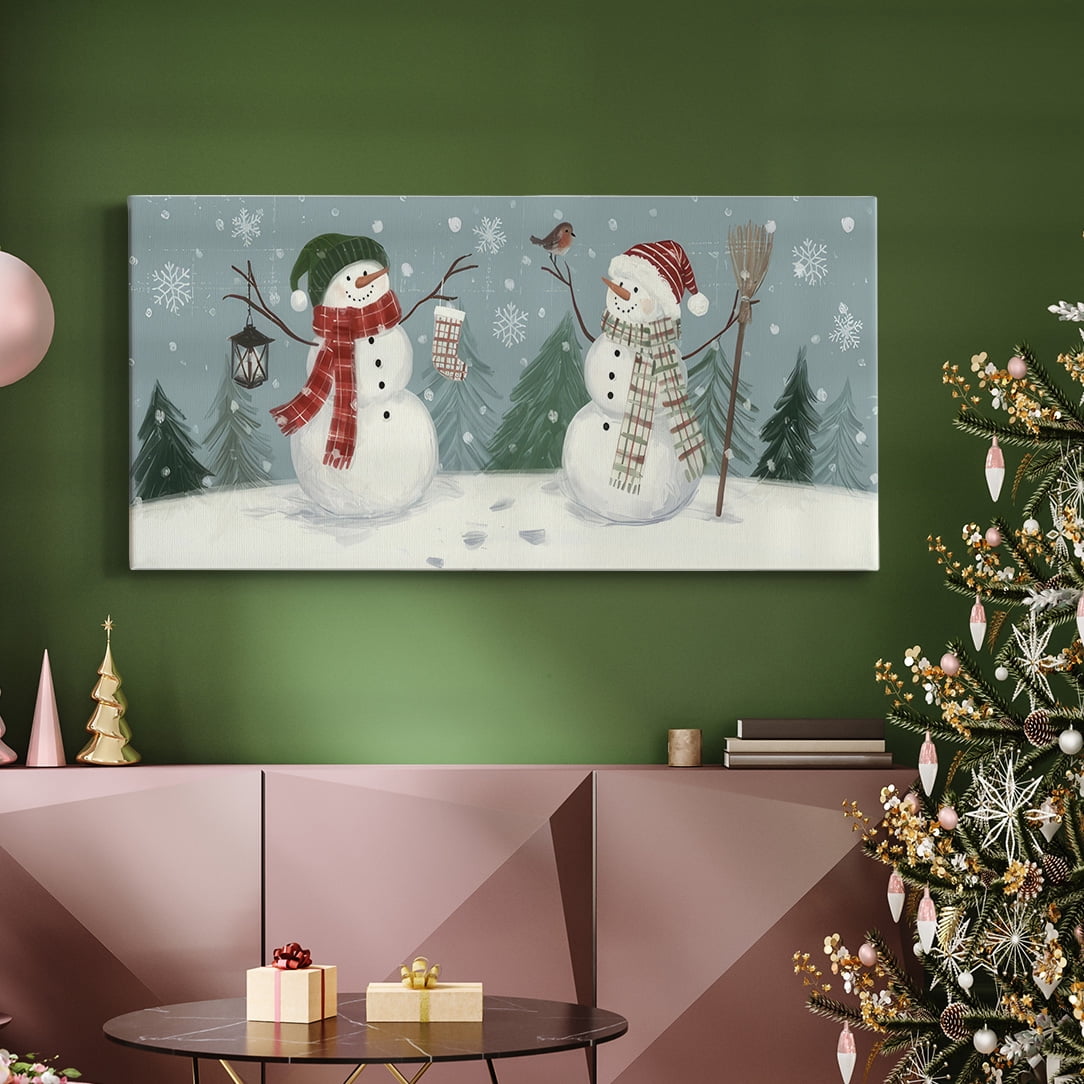 Jolly Snowman Collection D- Gallery Wrapped Canvas