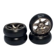 thumbnail image 1 of Milaget 4 Pieces RC Car Slick Wheel Tires Wheels Rim for 284131 1/28 Car Crawler Replace, 1 of 6
