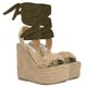 thumbnail image 1 of Apargata De Plataforma Con Yute Mirella Lona Premium Verde Olivo Para Mujer, 1 of 5