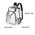 thumbnail image 5 of Tuvgenk Clear Backpack Durable Lightweight Stadium Backpack PVC Multi Compartment Waterproof Bag for Stadium Beach Festival, 5 of 5