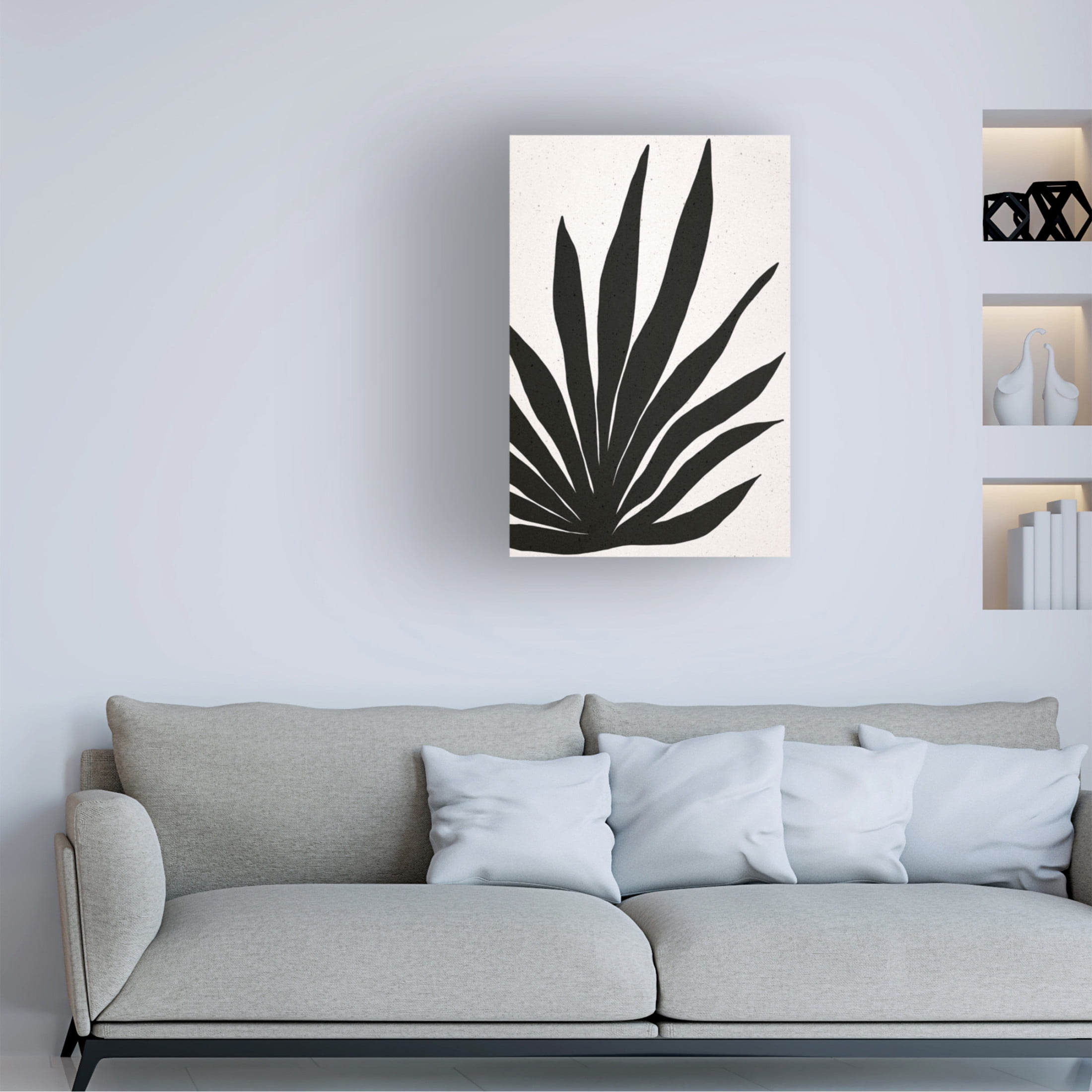 Trademark Fine Art uplusmestudio Textured Leaf Canvas Wall Art