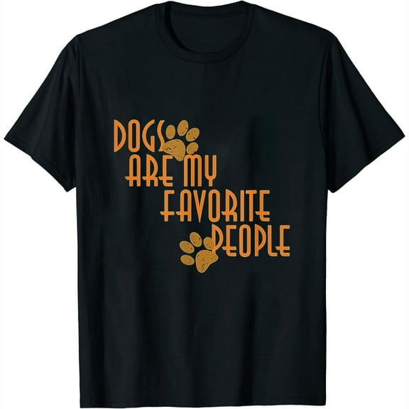 Dogs Are My Favorite People | For Dog Lover Womens T-Shirt Black Small