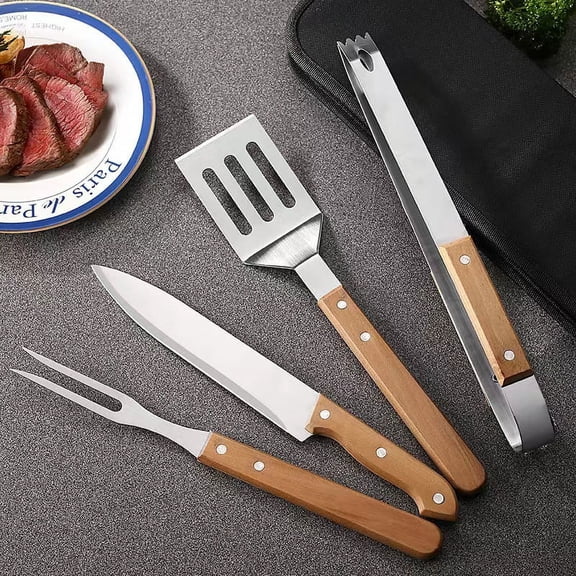 MERRYHAPY Stainless Steel BBQ Tool Set for Grilling, Camping, Picnic, Outdoor Cooking, Family Gatherings, and Portable