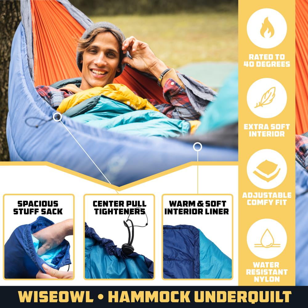Wise Owl Outfitters Hammock Underquilt, Insulated Down for Outdoor