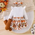 thumbnail image 7 of Enyan Newborn Baby Girl Thanksgivinger Outfit Clothes Romper+Bloomers Tutu Skirt+Socks+Headband Set First Thanksgivinger Outfit（Size 0-3 Months）, 7 of 7