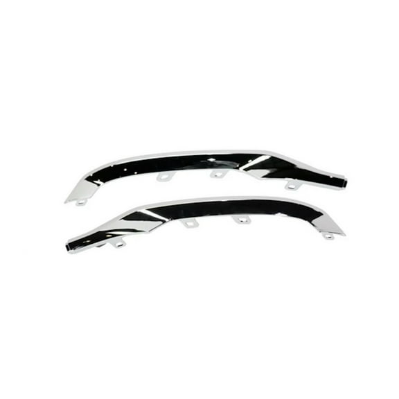 KarParts360 For GMC Terrain 2018 19 20 21 22 2023 Bumper Cover Molding Driver And Passenger Side | Pair | Rear | ABS Plastic | Chrome | Replacement For GM1146113, GM1147113 | 84165548, 84165549