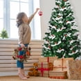 thumbnail image 4 of Gymax 6 FT Snow Flocked Christmas Tree Hinged Artificial Xmas Tree w/ Red Berries, 4 of 10