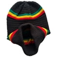 thumbnail image 4 of Jiibva Fashion Rasta Beanie Hat Winter Hats Ribbed Knitted Hat Peaked Cap Two Ring Ribbed Knit for Woman, 4 of 7