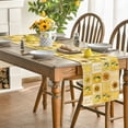 thumbnail image 5 of Sm:)e Patchwork Buffalo Plaid Yellow Daisy Sunflower Floral Lemon Summer Table Runner 13 x 72 Inch, 5 of 6
