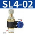 thumbnail image 1 of GLFILL SL Pneumatic Flow Control Valve Push Fit Air Regulating Throttle 4 6 8 10 12mm SL4-02, 1 of 7