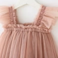 thumbnail image 5 of TAIAOJING Toddler Girls Fly Sleeve Solid Tulle Princess Dress Dance Party Dresses Clothes, 5 of 5
