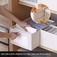thumbnail image 3 of 3PCS Caja De Almacenamiento Plegables Cajones Organizador De Ropa Bolsa Cestos Almacenamiento De Tela Resistente Closets Cajas Organizadoras De Almacenaje Para Ropa Juguetes Libros Dormitorio, 3 of 7