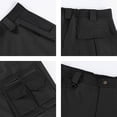 thumbnail image 6 of Zimjoy Men's Quick Dry Tactical Cargo Shorts Multi Zipper Pockets Knee Length Outdoor Hiking Fishing Work Utility Shorts Black L, 6 of 8