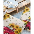 thumbnail image 3 of Outdoor Throw Pillow Cover Farm Sunflower with Red Truck Waterproof Cushion Covers 2 Pack Watercolor Blossom Floral on Flax Pillow Cases Home Decoration for Patio Garden Couch Sofa, 3 of 7