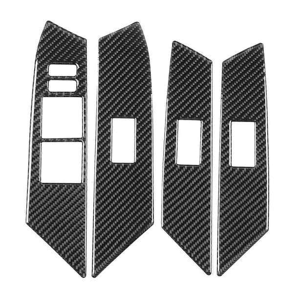 Interior Door Window Switch Cover Trim Carbon Fiber Car Decoration for RAV4 2015?2019