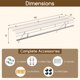 thumbnail image 2 of YKITRDA 4 ft Wall Mounted Closet Shelf with Hanging Rod, 48 x 12 in Heavy-Duty Wire Closet Shelves for Laundry Room, Bedroom & Pantry, White, 2 of 9