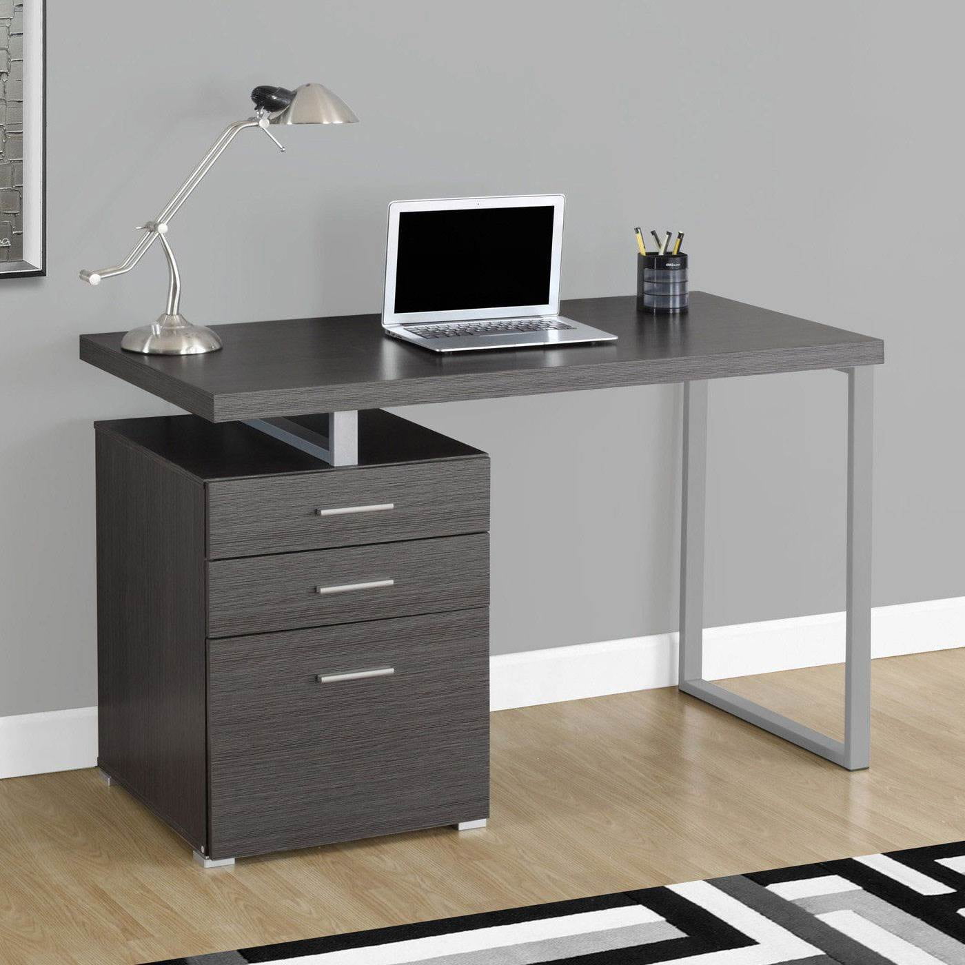 Monarch Specialties Computer Desk, Home Office, Laptop, Storage Drawers, 48"L, Work, Grey Laminate
