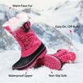 thumbnail image 2 of Dream Pairs Kids Boys & Girls Snow Boots Insulated Waterproof Winter Snow Boots KRIVER-1 FUCHSIA Size 11, 2 of 6