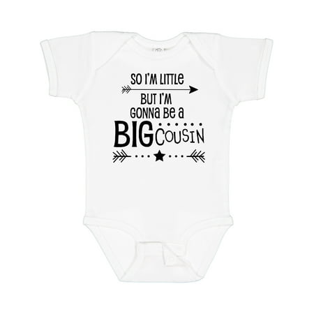 

Inktastic So I m Little but I m Gonna Be a Big Cousin Gift Baby Boy or Baby Girl Bodysuit