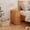 Orange-8"W, variant on BOSHIRO Narrow Nightstand with Drawers Set of 2, Narrow Side Table Leather, Small Bedside Tables for Bedroom, Black