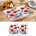 thumbnail image 6 of Independence Day Placemats Set of 12 Vintage Flower Watercolor Red Blue Place Mats Indoor Wipeable Table Mats Washable Cloth Dining Table Placemats for Kitchen Holiday Party Home Decor 13x19 Inch, 6 of 9