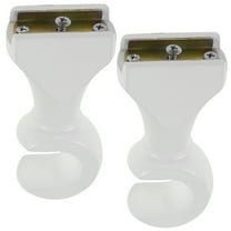 Worgeous 2 PCS Old Curtain Rod Curtain Rod Bracket 12.20X5.50X3.00CM White