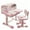 Pink, variant on Trendix Height Adjustable Study Table Chair Set, Desk and Chair Set with Large Writing Board, Scientific Separation Bookshelf and Drawer, Blue