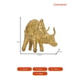 thumbnail image 6 of Sowpeace Golden Brass Ox Dipped in Shimmer 4 inch Figurine Pack of 1, 6 of 7