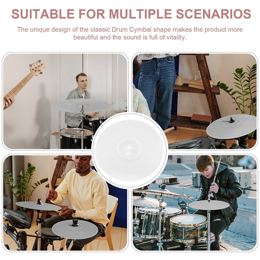 LOLIPPYY 2pcs Mute Cymbal Alloy Cymbals for Drums Practicing Musicians Studio Recording