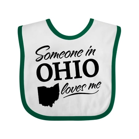 

Inktastic Someone in Ohio Loves Me Gift Baby Boy or Baby Girl Bib