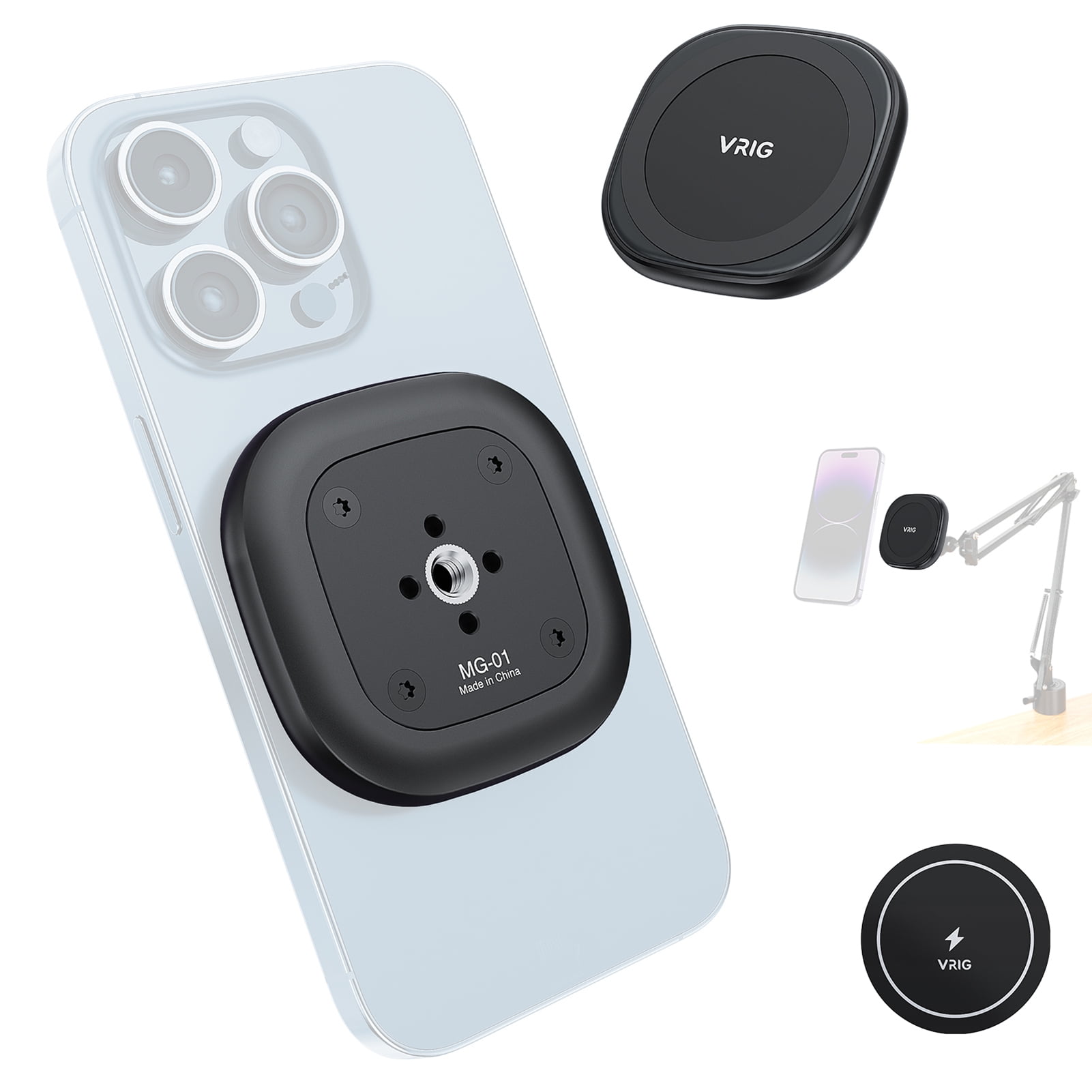 VRIG MG01 Portable Phone Mount Phone Holder Phone Tripod