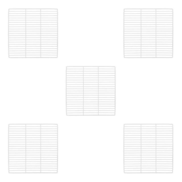 kurtrusly Portable Pet Playpen Panel Cage Fence Metal Wire Guinea pig White Dense Grid 5Set
