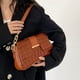 thumbnail image 3 of Bolso bandolera de un solo hombro para viajes diarios Bolso nuevo de piel sintética Marrón oscuro, 3 of 5