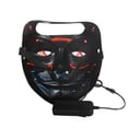 thumbnail image 5 of Máscara de Halloween con luz LED que brilla en la oscuridad, 3 modos, cable EL, disfraz de la película The Purge, accesorios para fiestas, 5 of 5