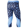 thumbnail image 2 of Nike Big Girl's Pro Dri-Fit Graphic Print Training Capris (Large, Light Blue/Navy), 2 of 2
