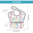 thumbnail image 4 of Hirioo Cartoon Bunny for Baby Waterproof Pocket Bib Adjustable Closed for Babies Toddlers with Large Pocket 6-24Months, 4 of 8