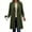 Army Green., variant on Fall/Winter Womens Trench Coats,Womens Waterproof Double-Breasted Knee-Length Trench Coat,Solid Color Long Sleeve Loose Outdoor Windbreaker Hiking Jackets