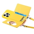 thumbnail image 3 of For Iphone 14 Pro Max Crossbody Lanyard Wallet Card Bag Phone Case(Yellow),iPhone 15 Pro, 3 of 5